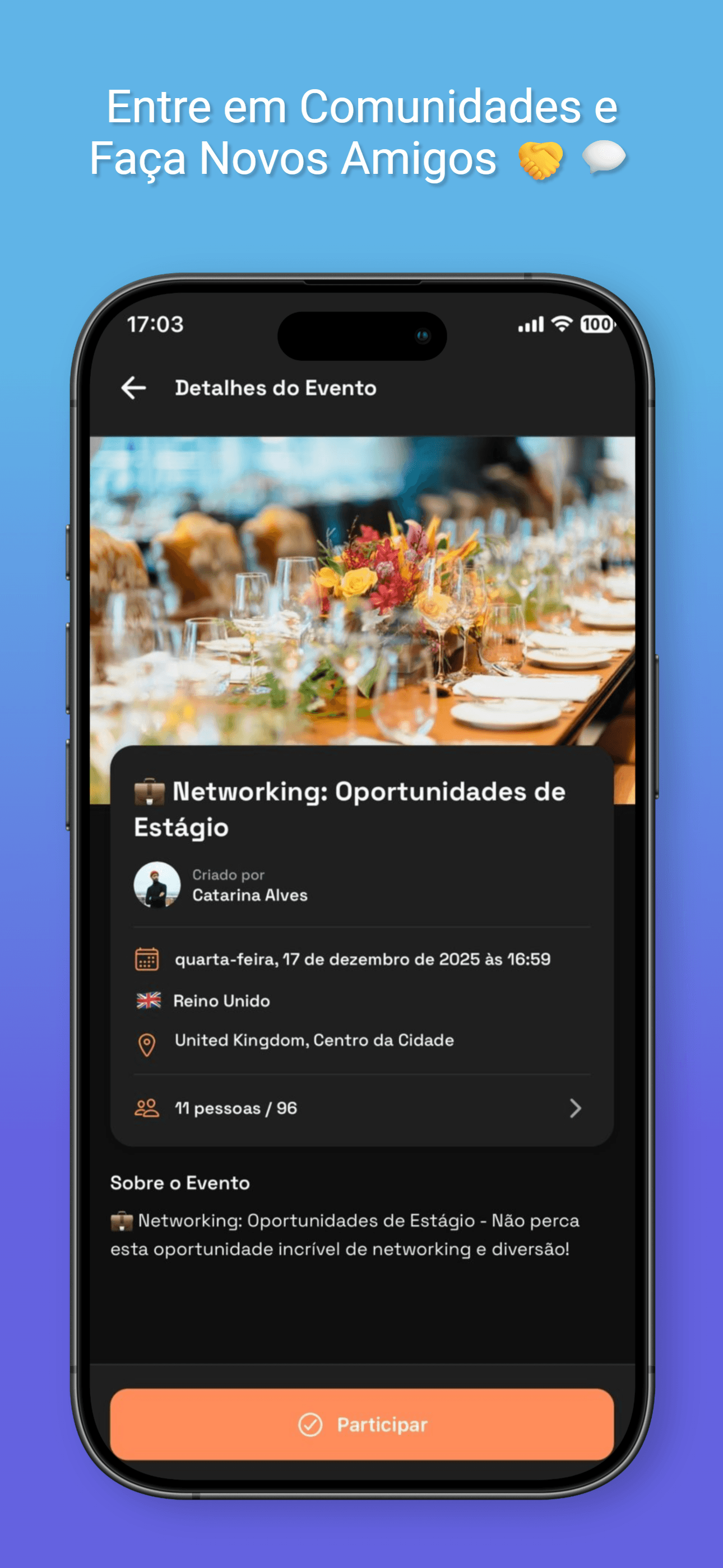 Descubra eventos próximos